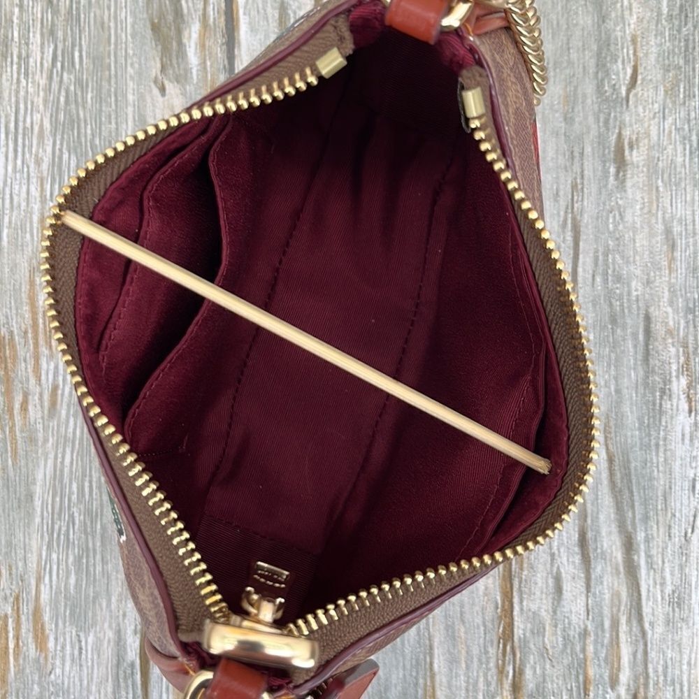 Teri Mini Crossbody Shoulder Bag In Signature Canvas With Sticker Print Purse - Picture 5 of 6